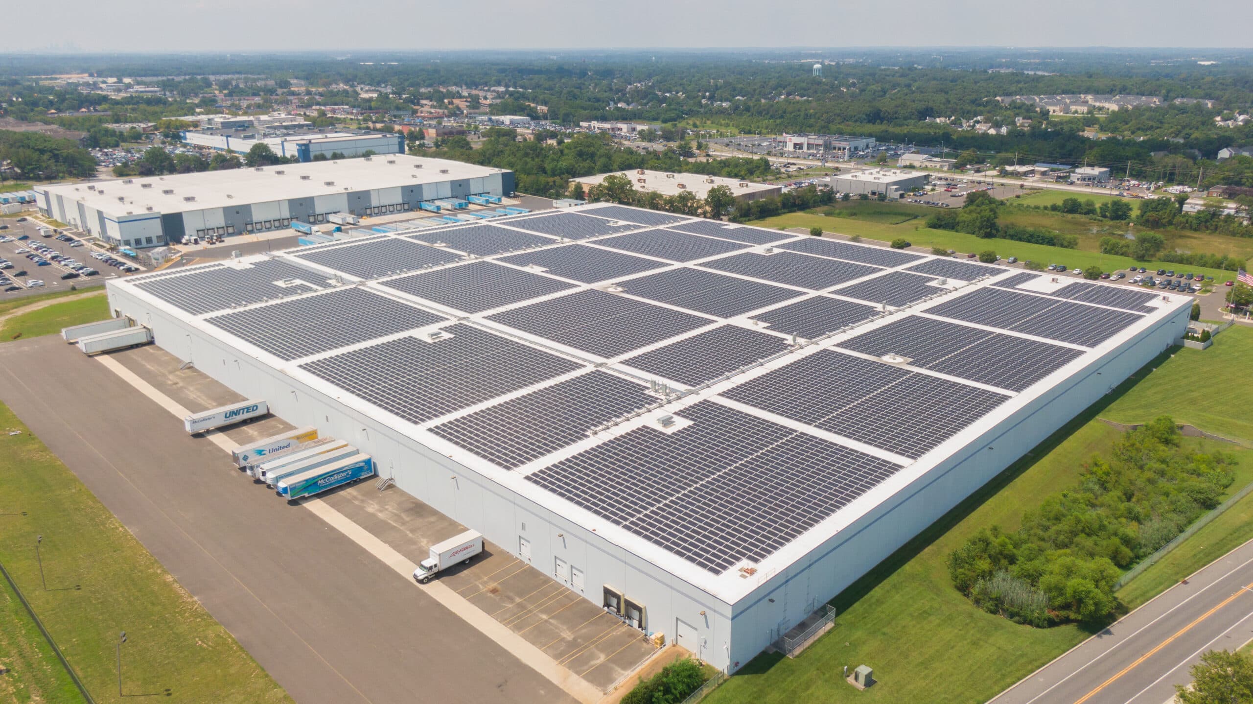 rooftop pv system drone inspection warehouse